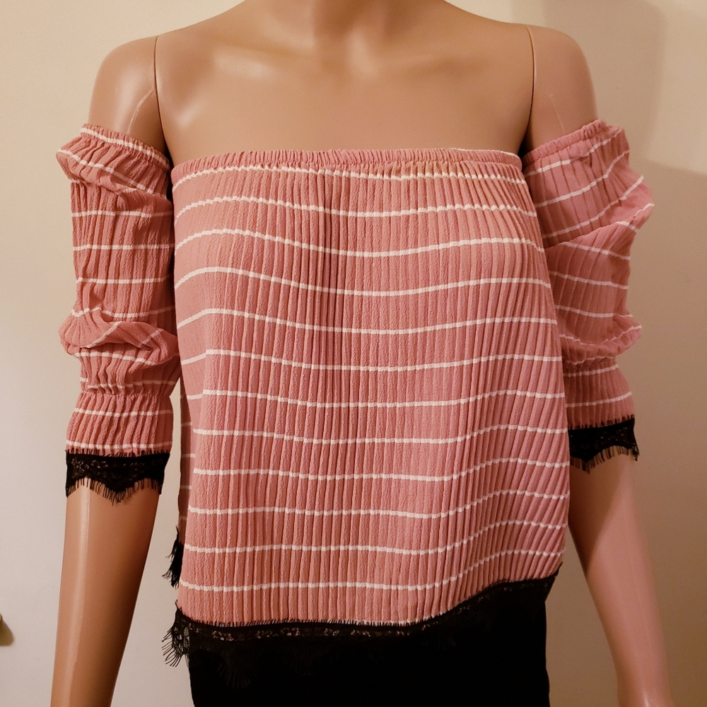 Coco Avante Pink Off the Shoulder Large NWOT